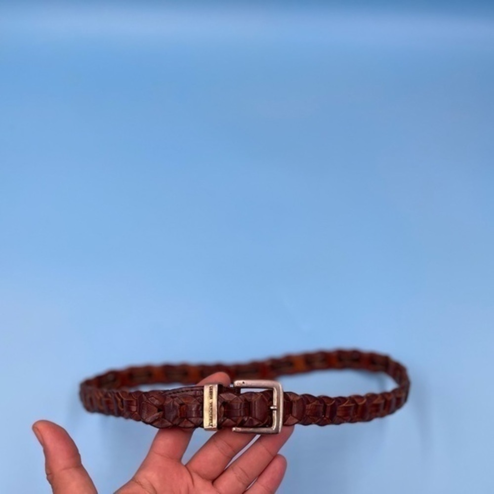 Vintage Gloria Vanderbilt Genuine Leather Braided Belt - Picture 3 of 5